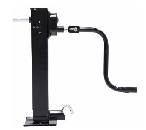 RAM 2-SPEED SQUARE DIRECT WELD ON JACK, SPRING RETURN DROP LEG, 25-7/8" LIFT 10K LIFT, 12K SUPPORT