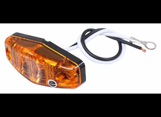 LED MINI CLEARANCE OR MARKER LIGHT, 2-1/2" X 1-1/16" RECTANGLE, AMBER LENS , 2 DIODE