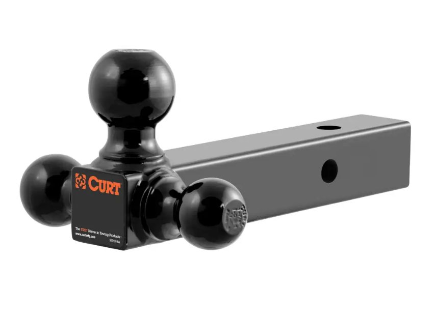 CURT MULTI BALL MOUNT FOR 2" HITCH, 1-7/8" , 2" , 2 - 5/16" TRAILER BALLS
