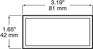 PETERSON AMBER RECTANGULAR TRAILER REFLECTOR W/ CHROME BEZEL, STICK ON ADHESIVE