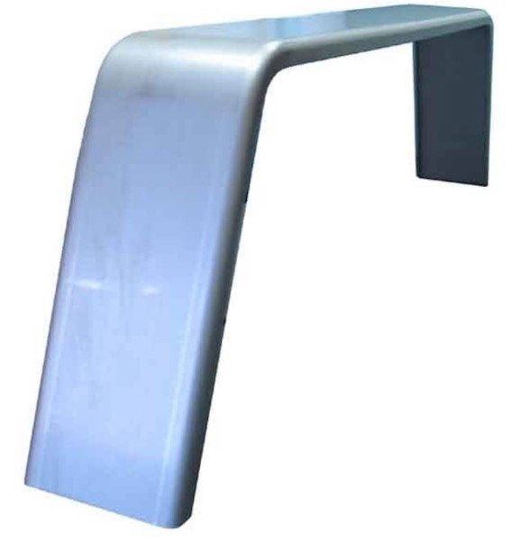 JEEP STYLE TANDEM AXLE FENDER, STEEL, SMOOTH, UNPAINTED 10"X19"X69"