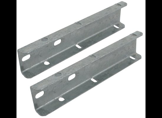 GALVANIZED STEEL BOLT ON FENDER BRACKETS FOR PLASTIC SINGLE AXLE FENDERS - QTY 2 - FULTON FENDER
