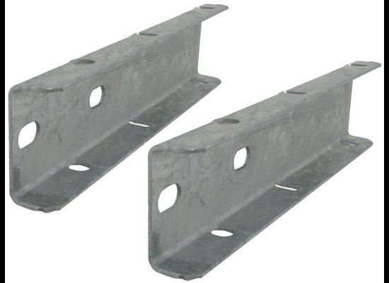 GALVANIZED STEEL BOLT ON FENDER BRACKETS FOR PLASTIC SINGLE AXLE FENDERS - QTY 2 - FULTON FENDER