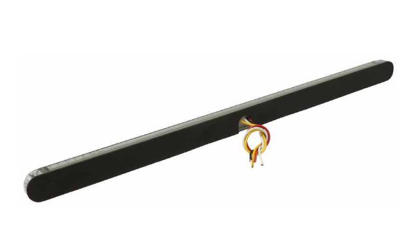 OPTRONICS LED TAIL LIGHT, STOP, TURN, REVERSE, 21 DIODE, SMOKED LENS, 20-1/2"X1" OVAL - 4 WIRE