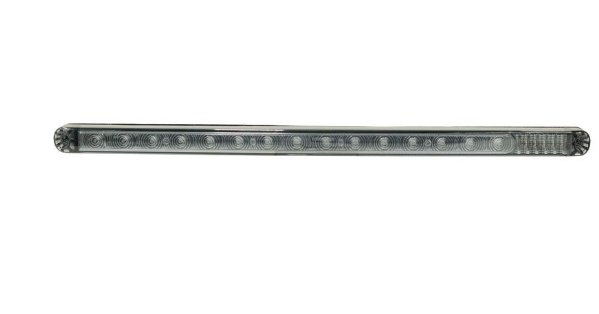 OPTRONICS LED TAIL LIGHT, STOP, TURN, REVERSE, 21 DIODE, SMOKED LENS, 20-1/2"X1" OVAL - 4 WIRE