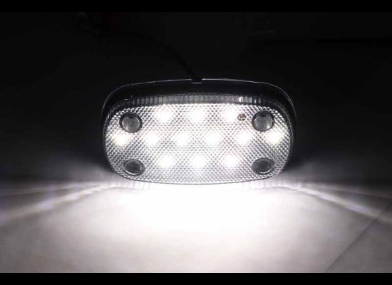 LED UTILITY LIGHT, 4-9/16" X 2-3/4" , CLEAR LENS, WHITE LIGHT , 12 DIODE W/ SWITCH