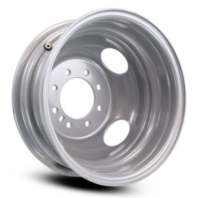 235/80R16E SPARE TIRE - SILVER DUAL, 4.77" PILOT DIAMETER - 8 LUG, 8X6.5, 8 ON 6.5 - LRE