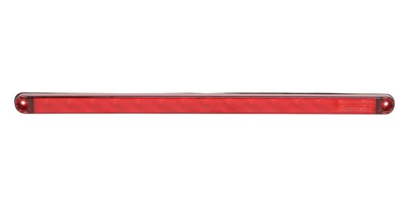 OPTRONICS LED TAIL LIGHT, STOP, TURN, 15 DIODE, RED LENS, 20-1/2"X1" OVAL - 3 WIRE