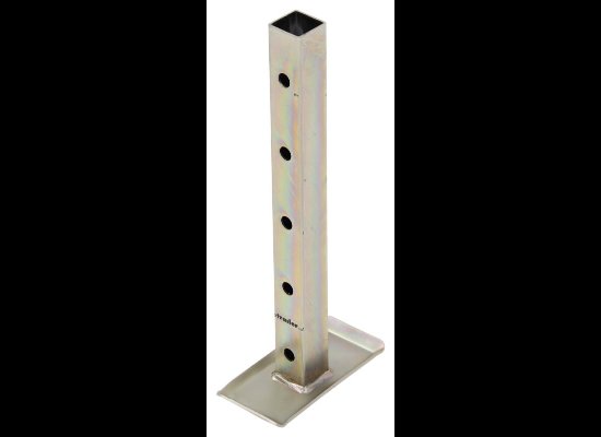 DROP LEG INSERT WITH PIN, RAM SQUARE 1-3/4" X 1-3/4" DIAMETER TUBING, ZINC COATED