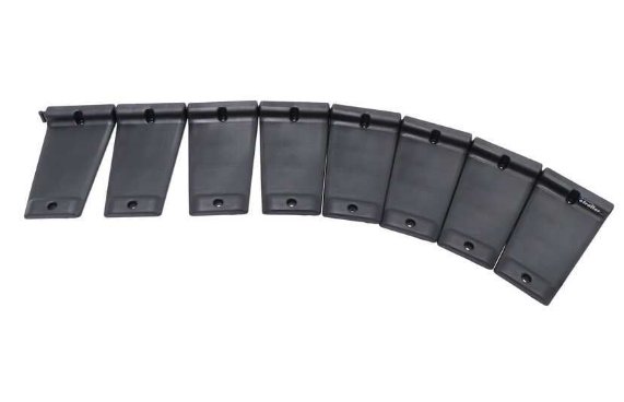 CALIBER LOW PROFILE FLEXGLIDES, 1-1/8" T, 8 PACK - FOR SNOWMOBILE TRAILERS - RETAIL BOXED