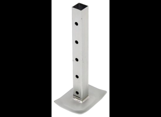 DROP LEG INSERT WITH PIN, RAM SQUARE 2" X 2" DIAMETER TUBING, ZINC COATED, 7K