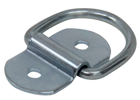 LIGHT DUTY D-RING TIE DOWN ANCHOR, 2-1/4" WIDE, SURFACE MOUNT, 330lbs WLL , 1,000lbs CAPACITY