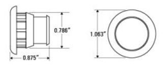 TecNiq Mini Clearance Marker 3/4" Round Red Lens LED w/ Pigtail & Grommet