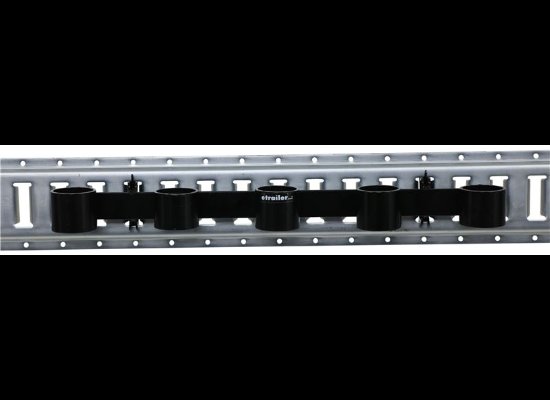 BROPHY 5 SLOT TOOL RACK FOR E-TRACK OR X-TRACK - BLACK POWDER COATED STEEL