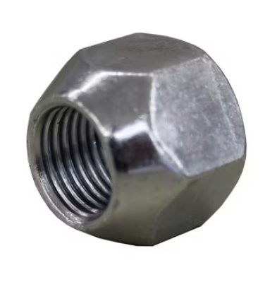 HEX WHEEL NUT CONE 60* DEGREE 9/16"-18 X 7/8" OD , RIGHT HAND THREAD, OPEN