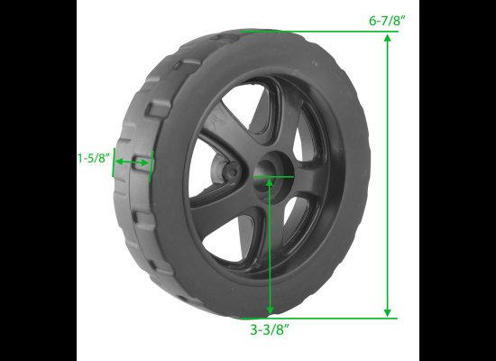 FULTON REPLACEMENT TWIN-TRACK WHEEL (1) FOR F2 SWING-UP JACKS WITH DUAL WHEELS