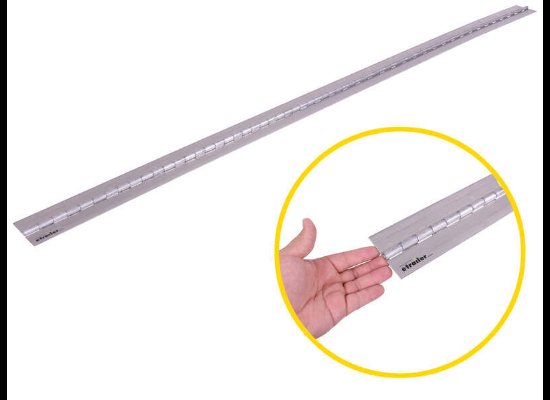 PIANO HINGE, 6' L X 3" W, 1/4" PIN DIAMETER - ALUMINUM