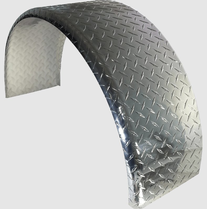 SINGLE OR TANDEM WITH SPREAD, BLACK ALUMINUM ATP BLACKOUT FENDER 10"X36" - LEGEND FENDER