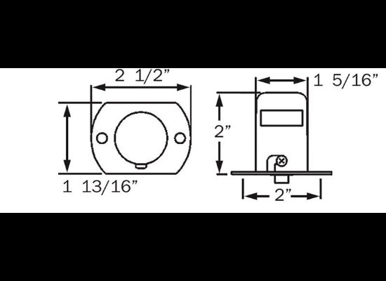LED TRAILER LICENSE PLATE LIGHT - 1 DIODE, CHROME PLATED, CLEAR LENS