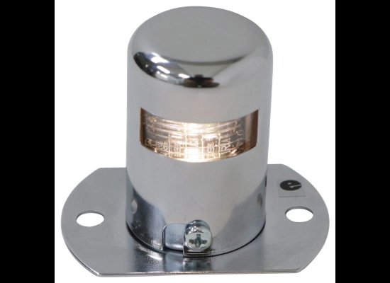 LED TRAILER LICENSE PLATE LIGHT - 1 DIODE, CHROME PLATED, CLEAR LENS
