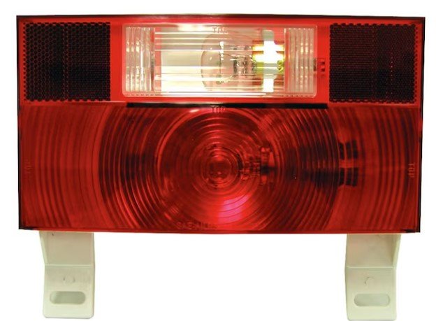 BARGMAN #91 SERIES TAIL LIGHT W/REVERSE, LICENSE PLATE BRACKET, INCANDESCENT