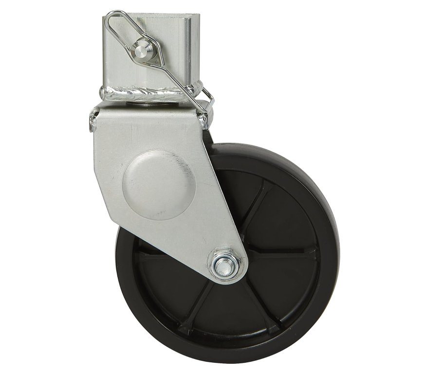 ULTRA-TOW REMOVABLE 6" POLY CASTER / WHEEL FOR 2" SQUARE JACK, 1.2K FITS ON 2-1/4" SQUARE TUBE