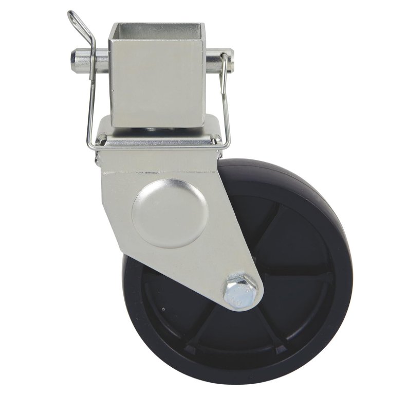 ULTRA-TOW REMOVABLE 6" POLY CASTER / WHEEL FOR 2" SQUARE JACK, 1.2K FITS ON 2-1/4" SQUARE TUBE
