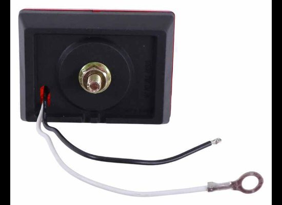 2-7/8"X2-1/8" SQUARE LED CLEARANCE OR SIDE MARKER LIGHT, RED, 6 DIODE