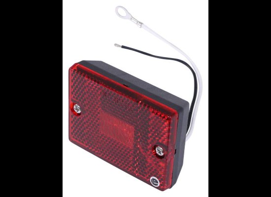 2-7/8"X2-1/8" SQUARE LED CLEARANCE OR SIDE MARKER LIGHT, RED, 6 DIODE