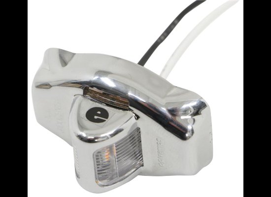 LEGEND STYLE TRAILER FENDER MARKER LIGHT, CHROME BEZEL AMBER/RED, LED 2 DIODE