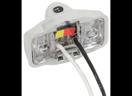 LEGEND STYLE TRAILER FENDER MARKER LIGHT, CHROME BEZEL AMBER/RED, LED 2 DIODE