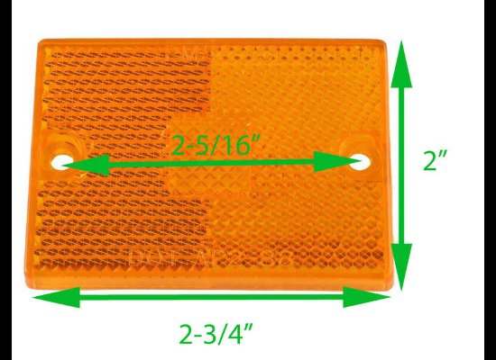 REPLACEMENT AMBER LENS FOR PETERSON STYLE MARKER LIGHT, OLD STYLE, 2-3/4"X2"