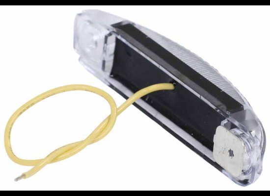3-11/16" X 13/16" LED RECTANGLE MARKER LIGHT OR CLEARANCE , CLEAR LENS, AMBER, 2 DIODES