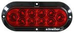 OPTRONICS LED TAIL LIGHT, STOP, TURN, 10 DIODE, RED LENS, 7-9/16"X3-5/16" OVAL