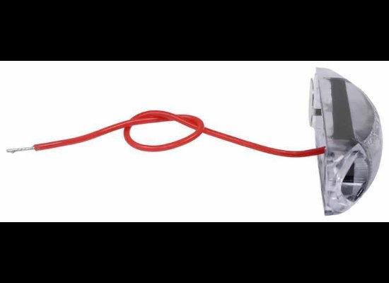3-11/16" X 13/16" LED RECTANGLE MARKER LIGHT OR CLEARANCE , CLEAR LENS, RED, 2 DIODES