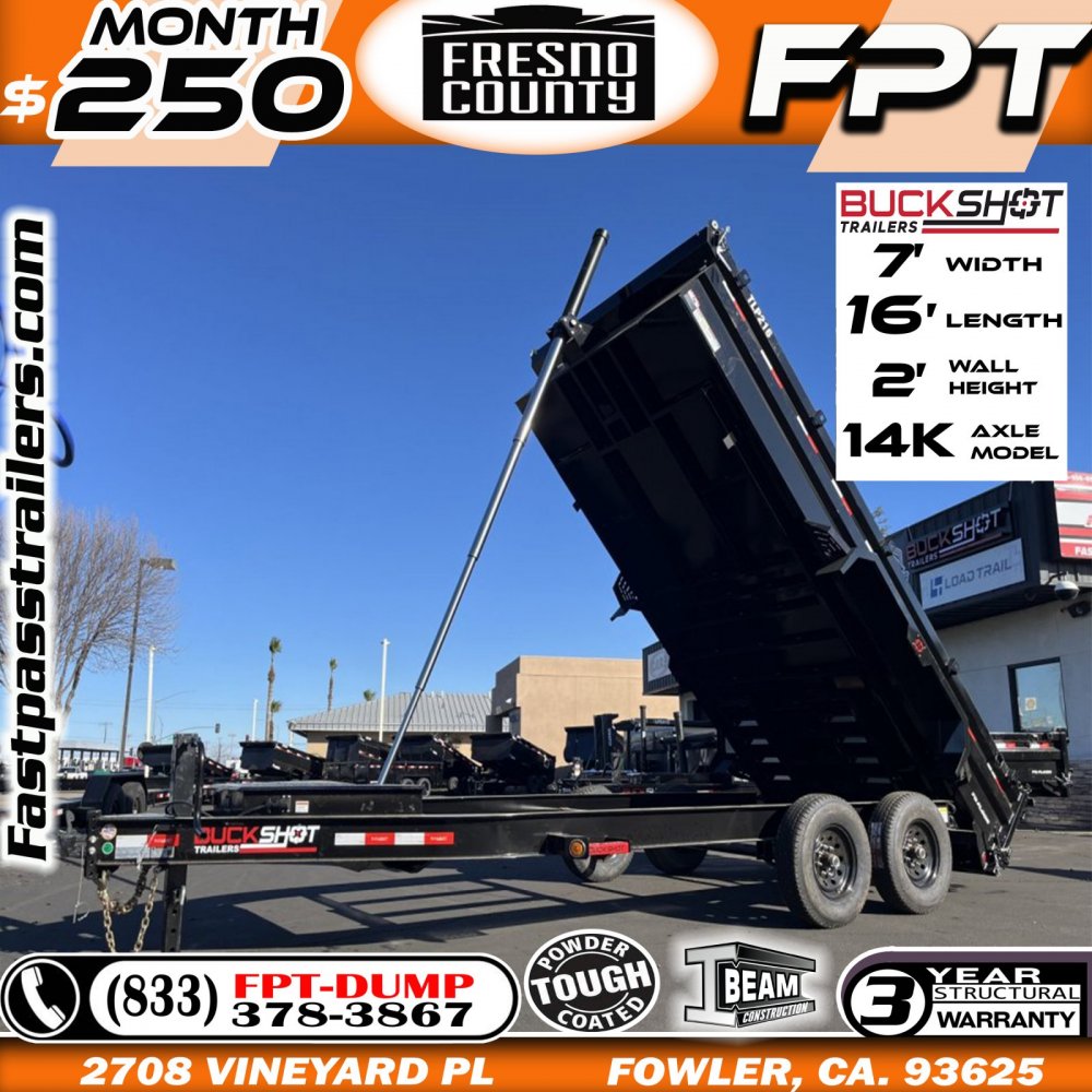 2025 BUCKSHOT TRAILERS TGLP216 Gooseneck Dump