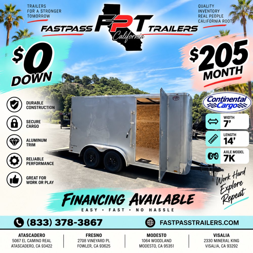 2026 Continental Cargo E-7X14TA2 Enclosed Cargo