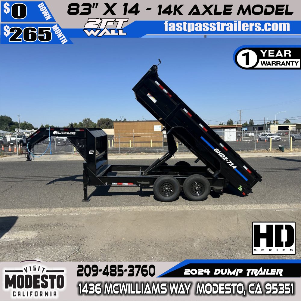 2024 R & J Trailers Inc GHD2-7x14 Gooseneck Dump