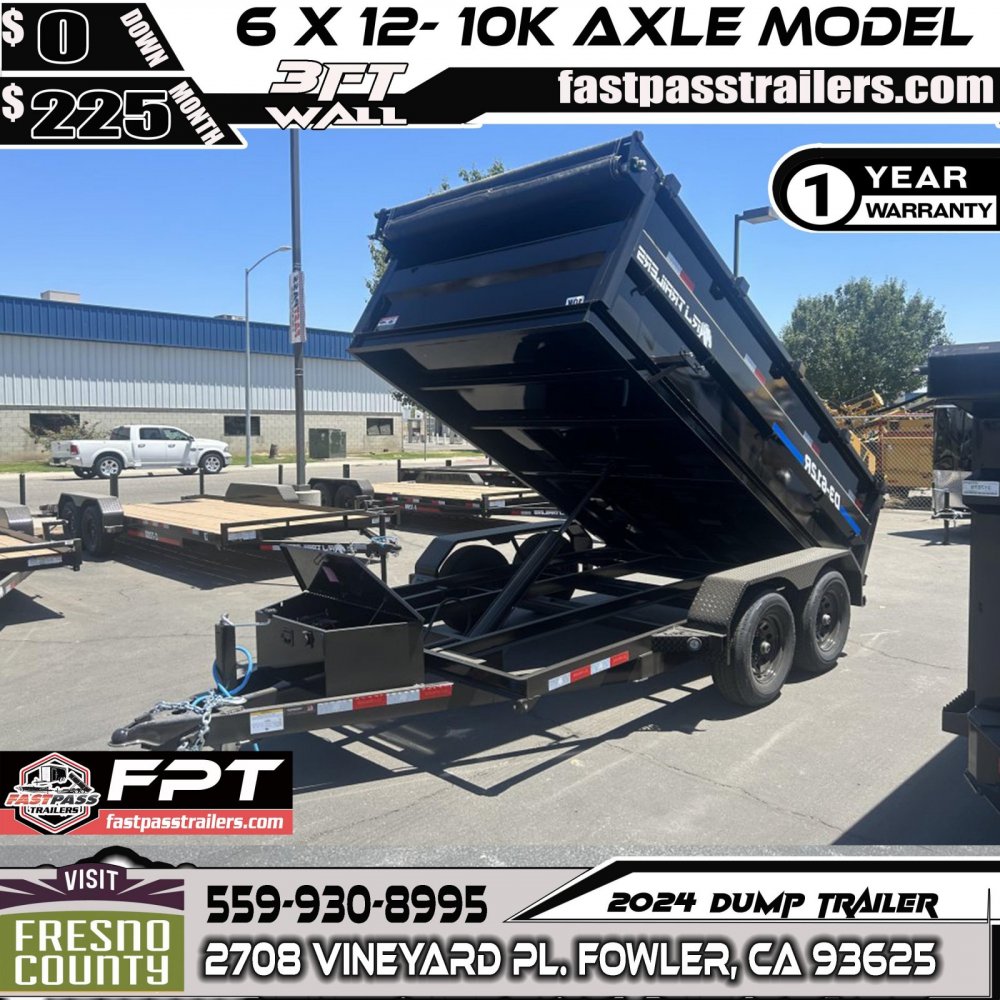 2024 R & J Trailers Inc D3-6x12R Dump