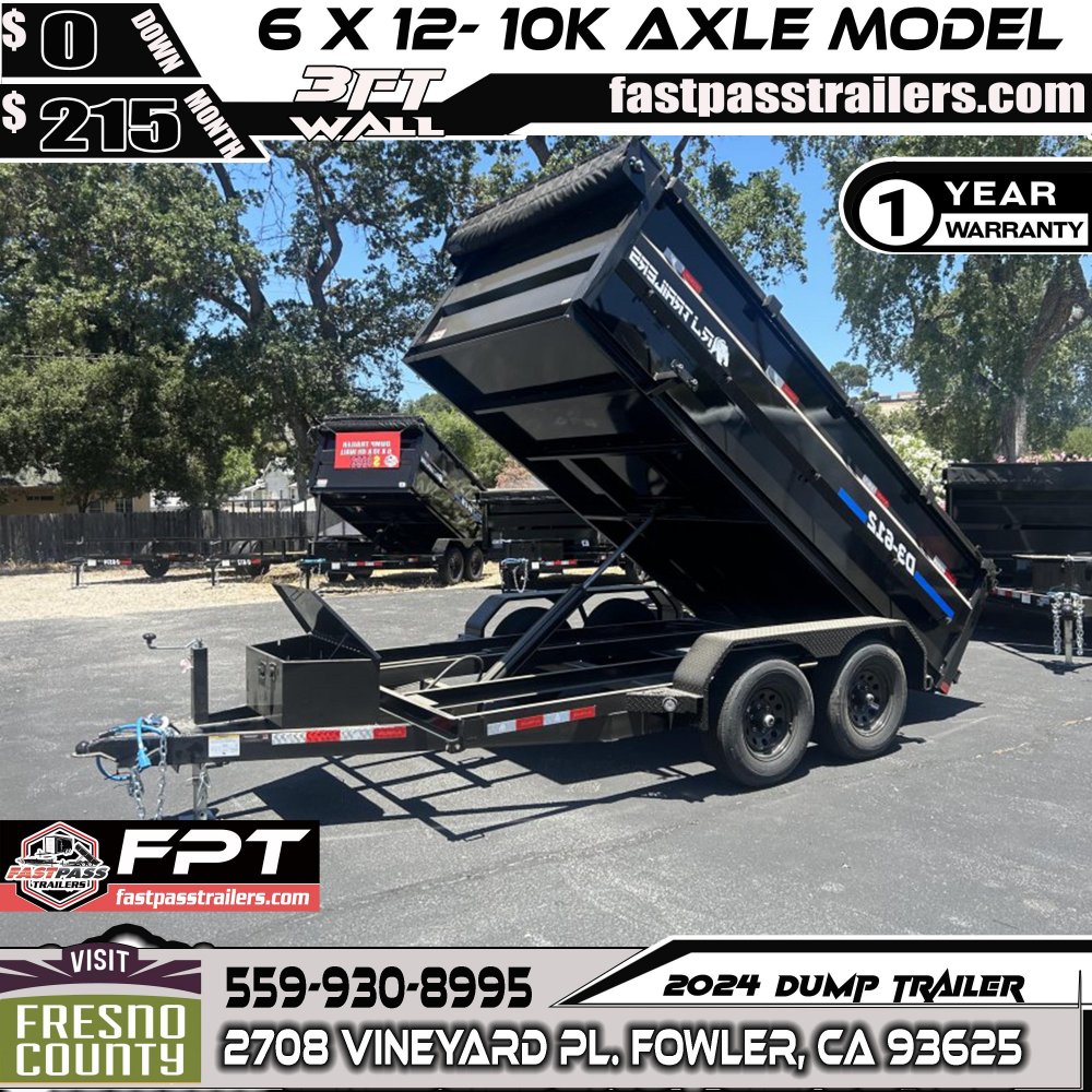 2024 R & J Trailers Inc D3-6x12 Dump