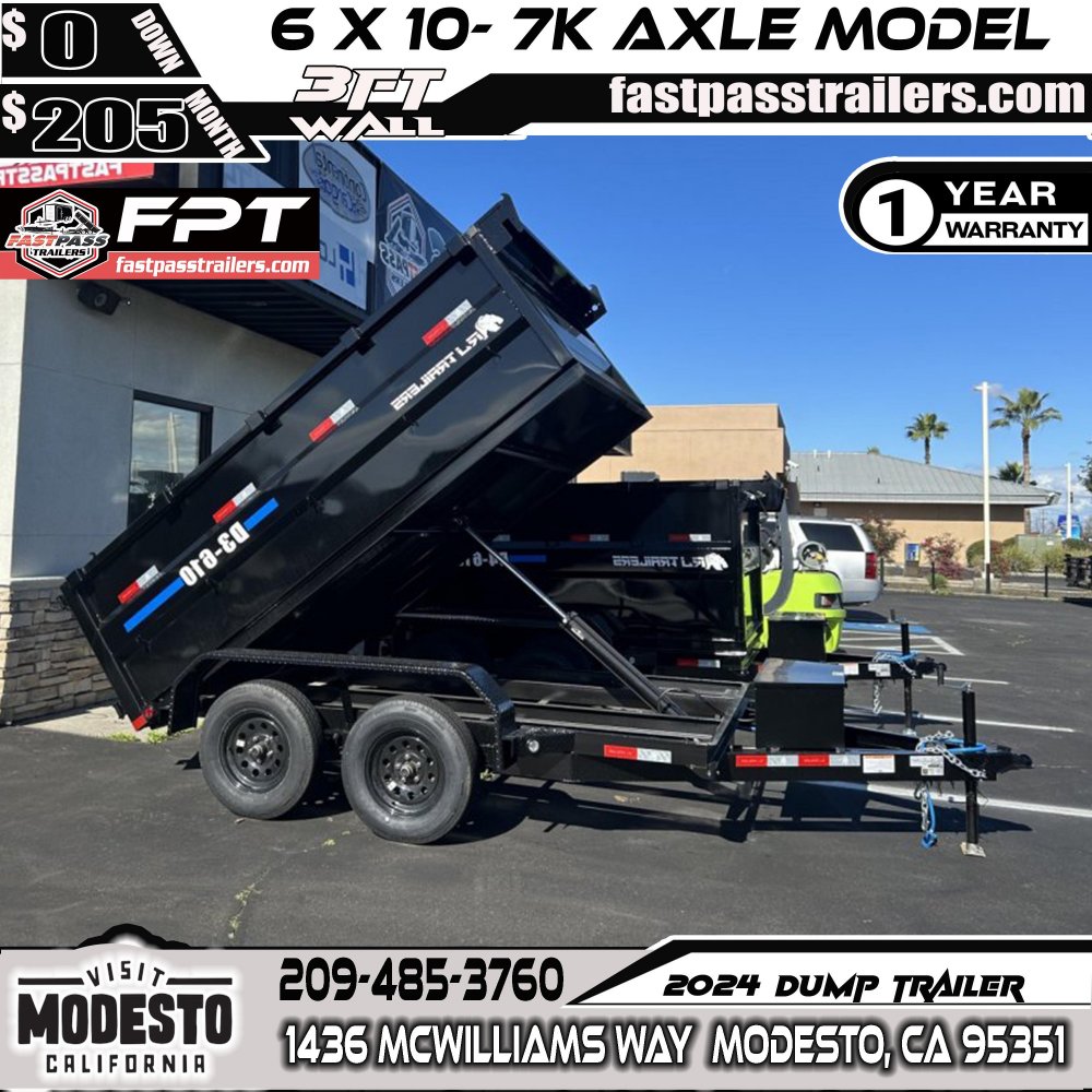 2024 R & J Trailers Inc D3-6x10 Dump