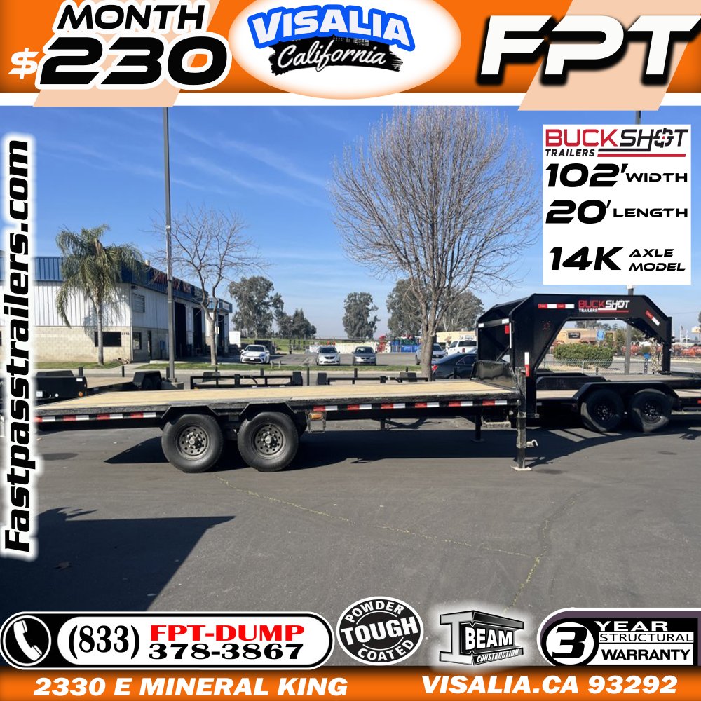 2025 BUCKSHOT TRAILERS  Deck Over
