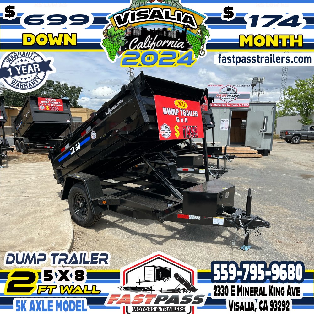 2024 R & J Trailers Inc D2-5x8 Dump