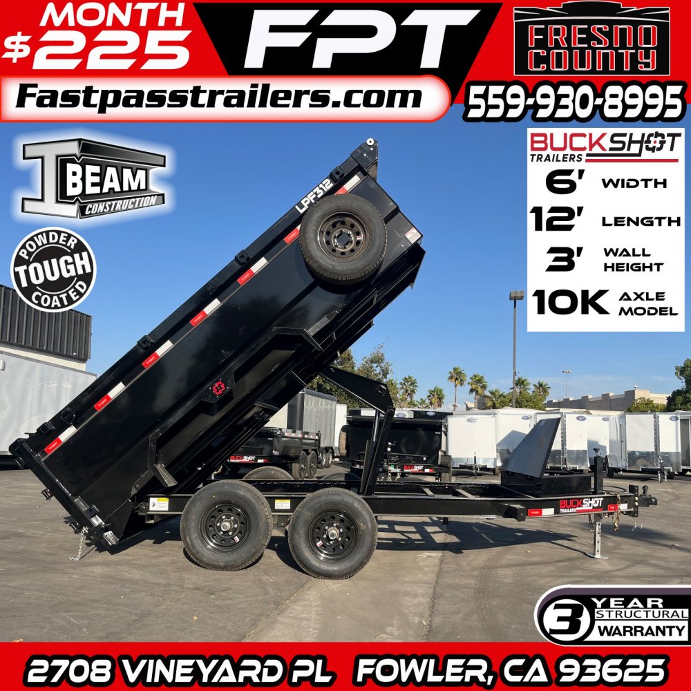 2025 BUCKSHOT TRAILERS LPF312 Dump