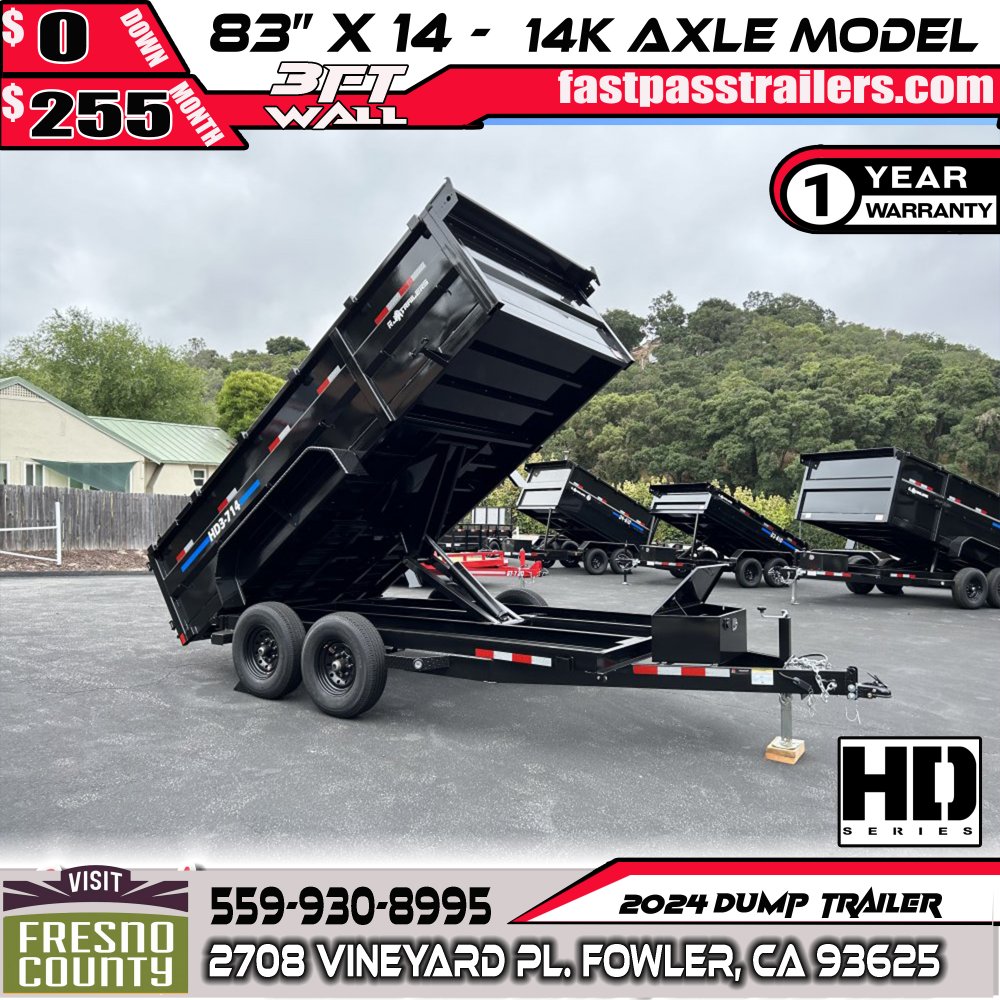 2024 R & J Trailers Inc HD3-7x14 Dump