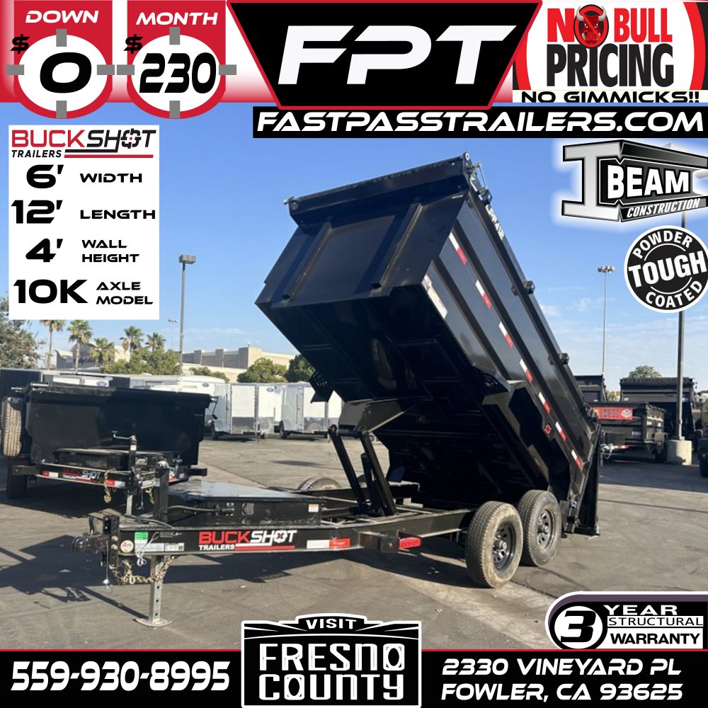 2025 BUCKSHOT TRAILERS LPF412 Dump