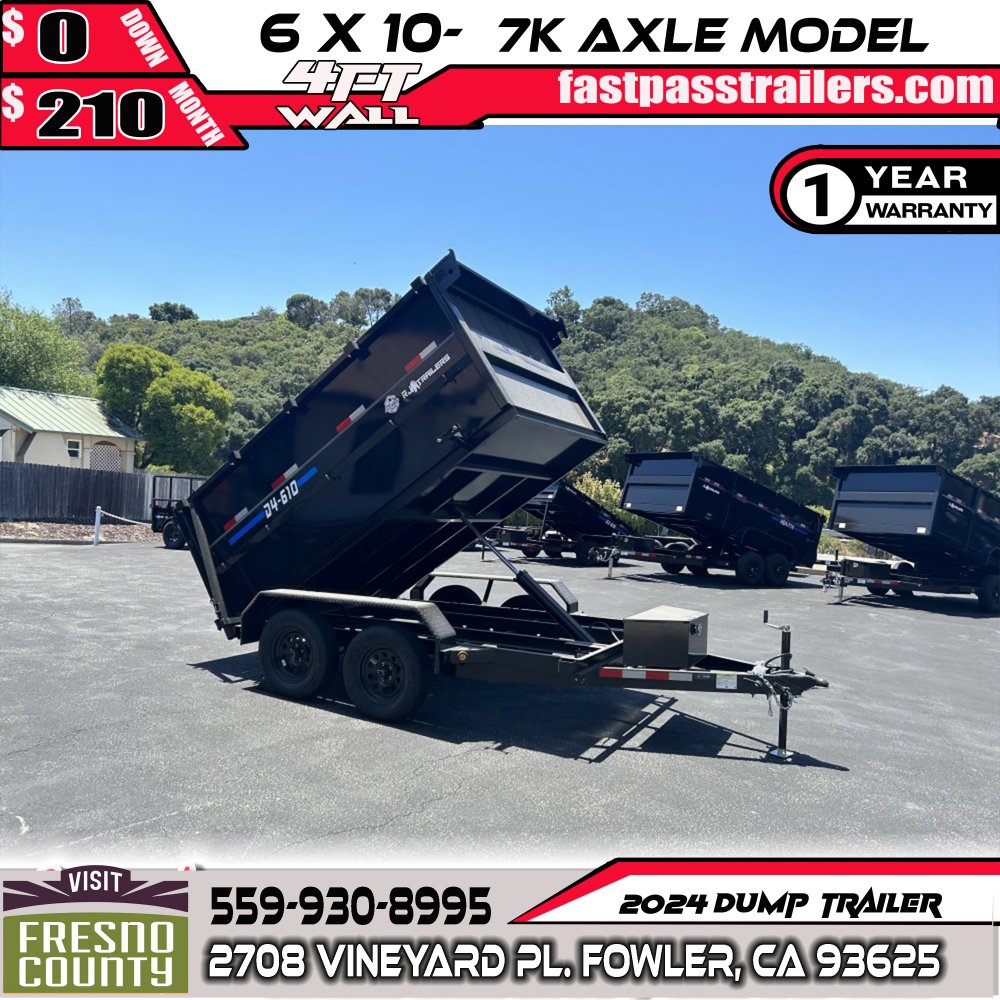 2024 R & J Trailers Inc D4-6x10 Dump