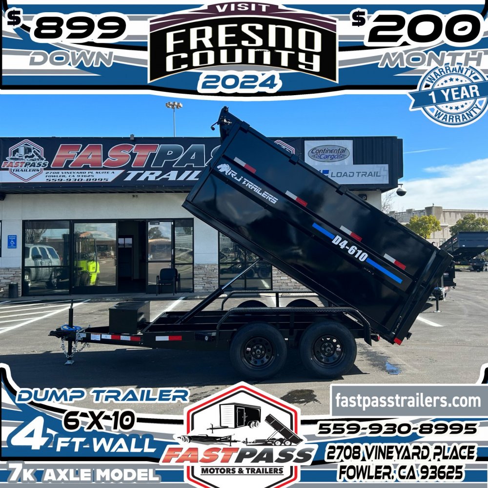 2024 R & J Trailers Inc D4-6x10 Dump