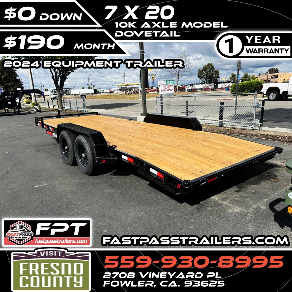 2024 R & J Trailers Inc E-7x20d Equipment