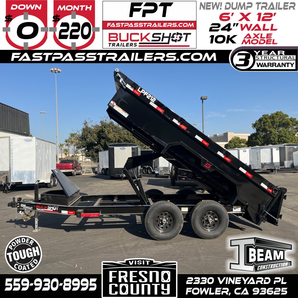 2025 BUCKSHOT TRAILERS LPF212 Dump